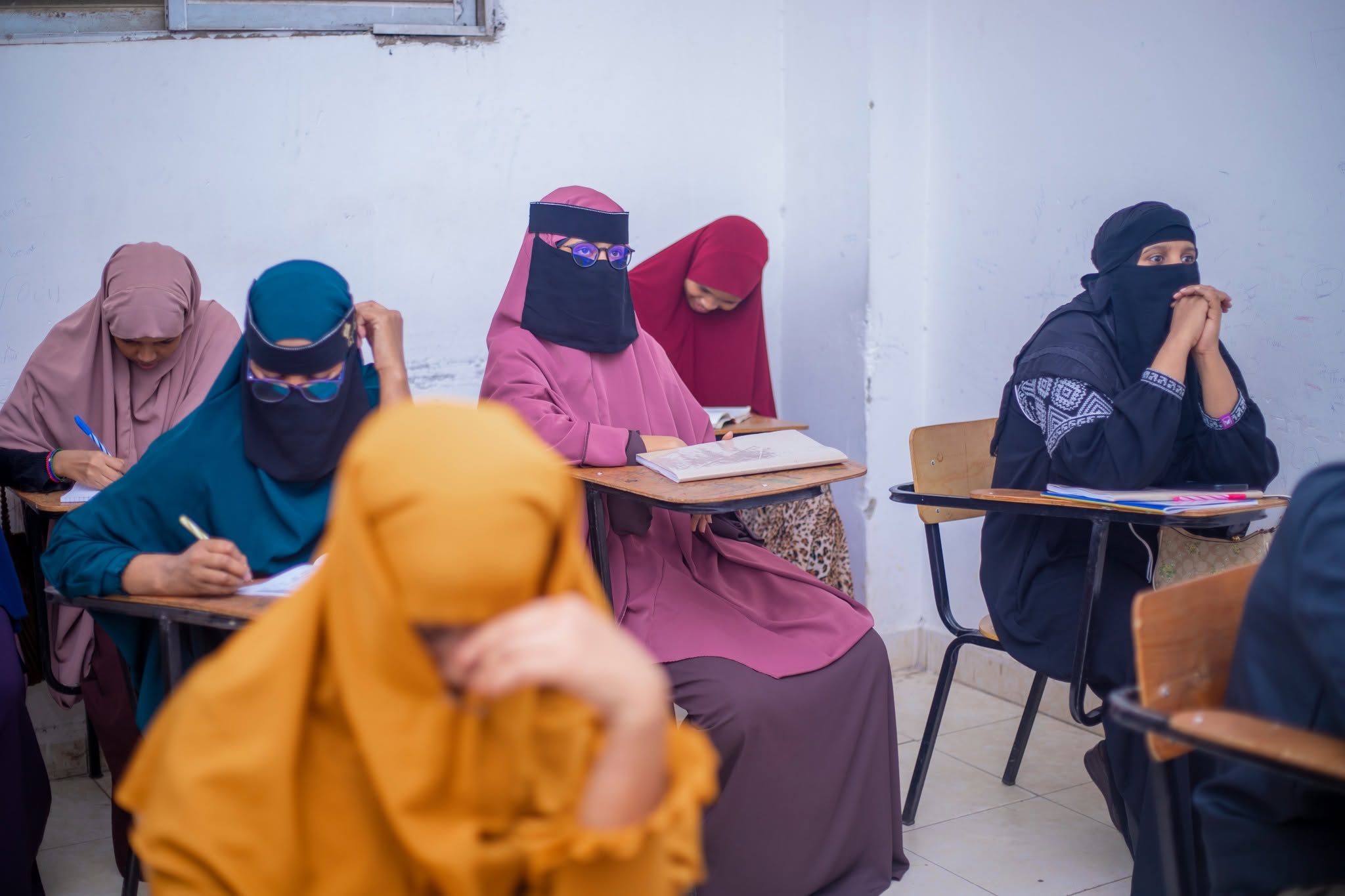 Students studying