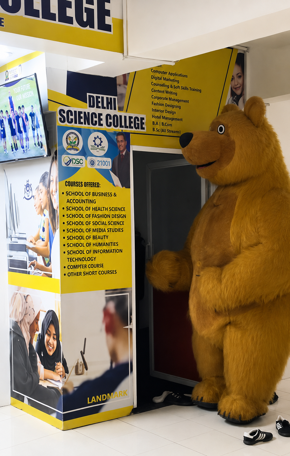 Large bear — Delhi College mascot